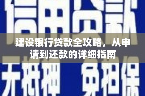 玉树建设银行贷款全攻略，从申请到还款的详细指南