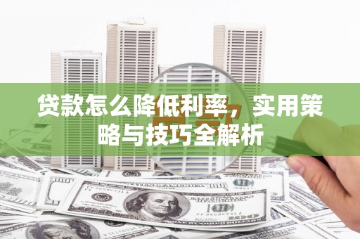 玉树贷款怎么降低利率，实用策略与技巧全解析