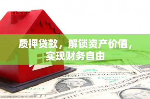 玉树质押贷款，解锁资产价值，实现财务自由