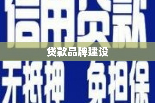 玉树贷款品牌建设
