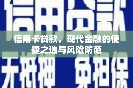 玉树信用卡贷款，现代金融的便捷之选与风险防范