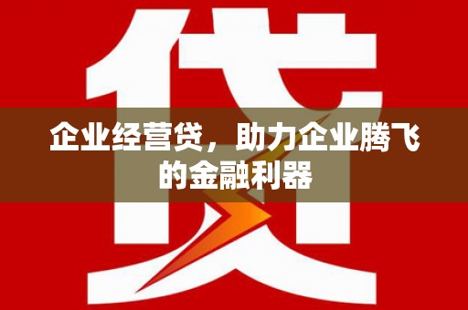 玉树企业经营贷，助力企业腾飞的金融利器