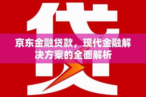 玉树京东金融贷款，现代金融解决方案的全面解析