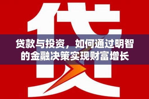 玉树贷款与投资，如何通过明智的金融决策实现财富增长
