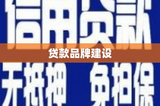 玉树贷款品牌建设