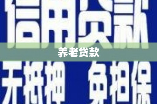 玉树养老贷款