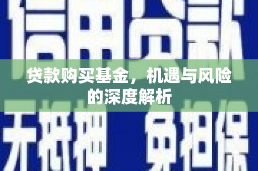 玉树贷款购买基金，机遇与风险的深度解析