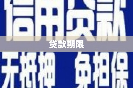 玉树贷款期限