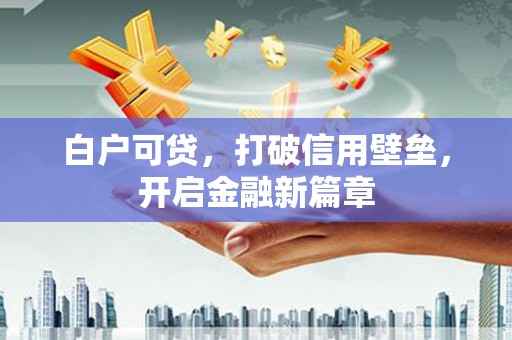 玉树白户可贷，打破信用壁垒，开启金融新篇章