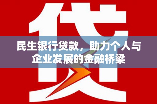 玉树民生银行贷款，助力个人与企业发展的金融桥梁