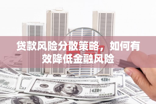 玉树贷款风险分散策略，如何有效降低金融风险