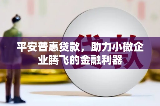 玉树平安普惠贷款，助力小微企业腾飞的金融利器