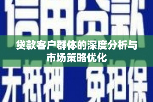 玉树贷款客户群体的深度分析与市场策略优化