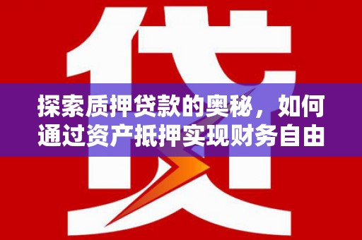 玉树探索质押贷款的奥秘，如何通过资产抵押实现财务自由