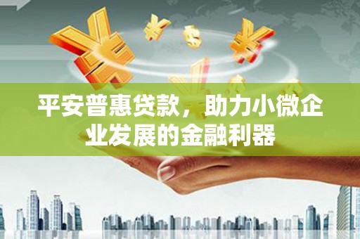 玉树平安普惠贷款，助力小微企业发展的金融利器