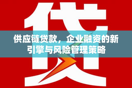 玉树供应链贷款，企业融资的新引擎与风险管理策略
