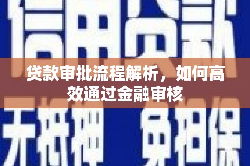 玉树贷款审批流程解析，如何高效通过金融审核