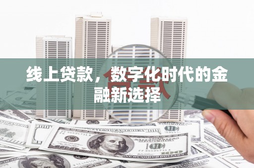 玉树线上贷款，数字化时代的金融新选择