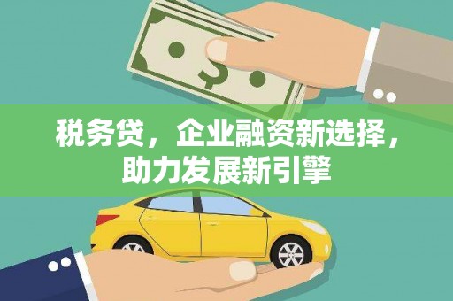 玉树税务贷，企业融资新选择，助力发展新引擎