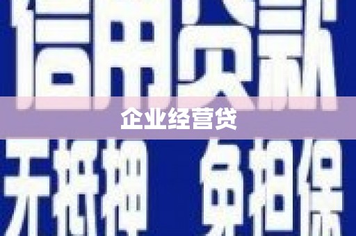玉树企业经营贷