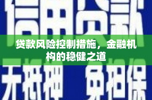 玉树贷款风险控制措施，金融机构的稳健之道