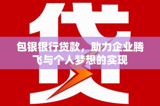 玉树包银银行贷款，助力企业腾飞与个人梦想的实现