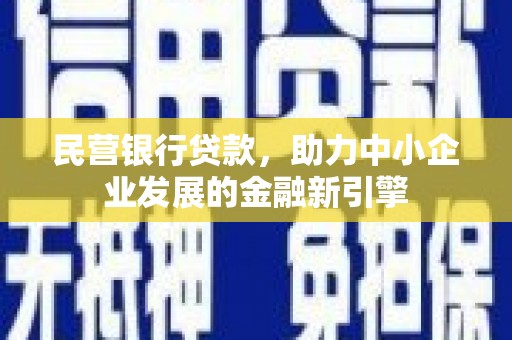 玉树民营银行贷款，助力中小企业发展的金融新引擎