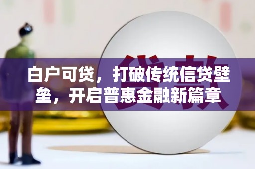 玉树白户可贷，打破传统信贷壁垒，开启普惠金融新篇章