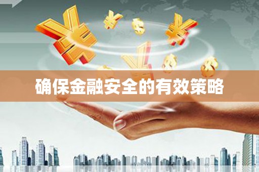 玉树确保金融安全的有效策略