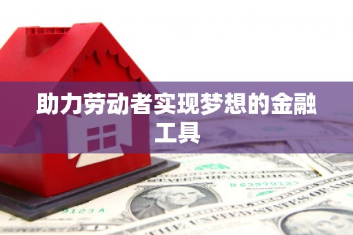 玉树助力劳动者实现梦想的金融工具