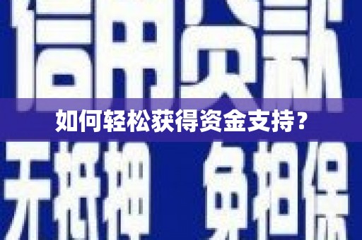 玉树如何轻松获得资金支持？