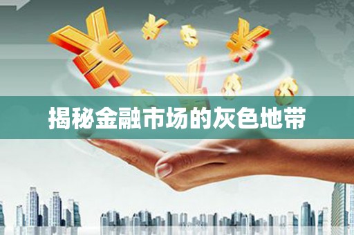玉树揭秘金融市场的灰色地带