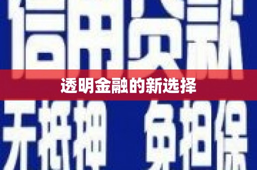 玉树透明金融的新选择