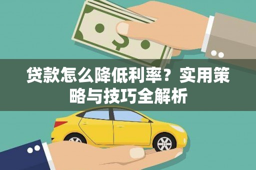 玉树贷款怎么降低利率？实用策略与技巧全解析
